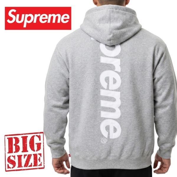 大きいサイズ メンズ Supreme シュプリーム Satin Applique Hooded Sw...