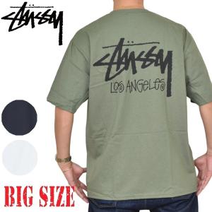 大きいサイズメンズ STUSSY ステューシー半袖 Tシャツ LA限定 ロサンゼルス Los Angeles XL XXL