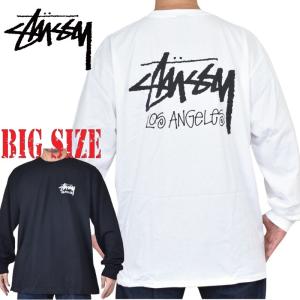 大きいサイズメンズ STUSSY ステューシー ロンＴ 長袖 Tシャツ ドーバーストリートマーケット LA限定 ロサンゼルス Los Angeles XXL