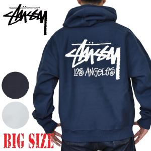 STUSSY デニムジップフーディ 刺繍ロゴ Mサイズ STUSSY◇デニムジップフーディー/ジャケット/M/デニム/IDG/バック刺繍