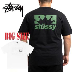 大きいサイズメンズ STUSSY ステューシー 半袖 Tシャツ BOX CROWN TEE XXL