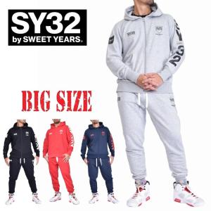 DEFF×SY32 by SWEET YEARS スウィートイヤーズ スウェット フルジップ パーカー セットアップ 上下 上下 XXL XXXL XXXXL 大きいサイズ メンズ