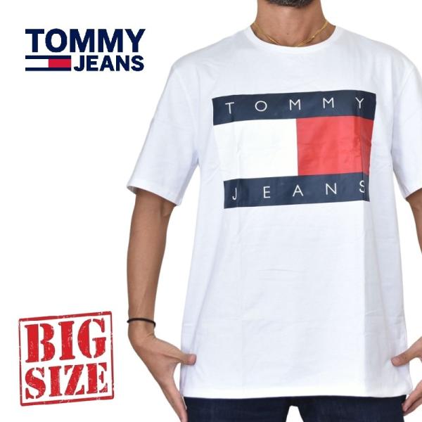 大きいサイズメンズ TOMMY JEANS トミージーンズ 半袖Ｔシャツ クルーネック フロントロゴ...