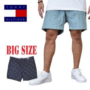 大きいサイズ メンズ トミーヒルフィガー TOMMY HILFIGER チノショーツ ハーフパンツ ショートパンツ ハーパン 総柄プリント 7インチ 42 44