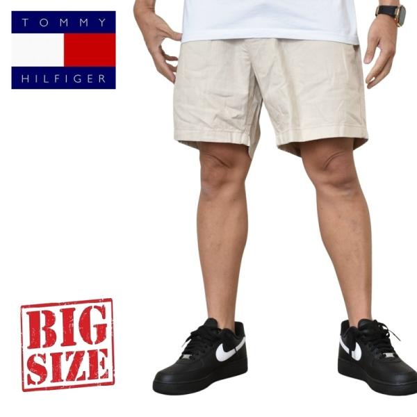 大きいサイズ メンズ トミーヒルフィガー TOMMY HILFIGER コットンリネンショーツ ハー...