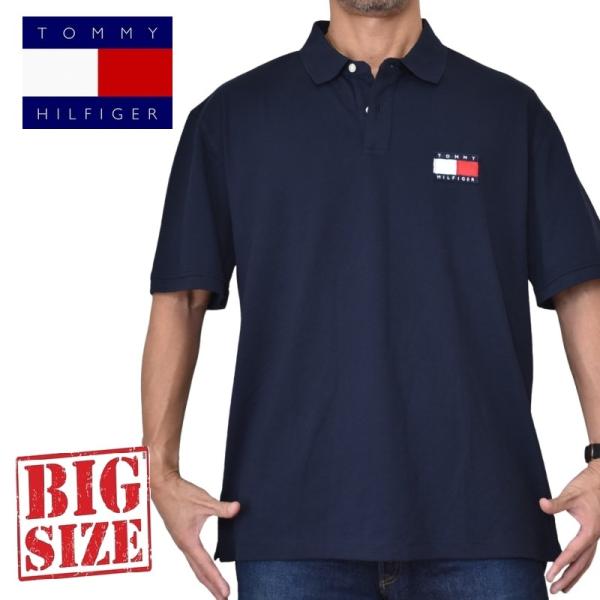 大きいサイズメンズ トミーヒルフィガー TOMMY HILFIGER 半袖 ポロシャツ ワンポイント...