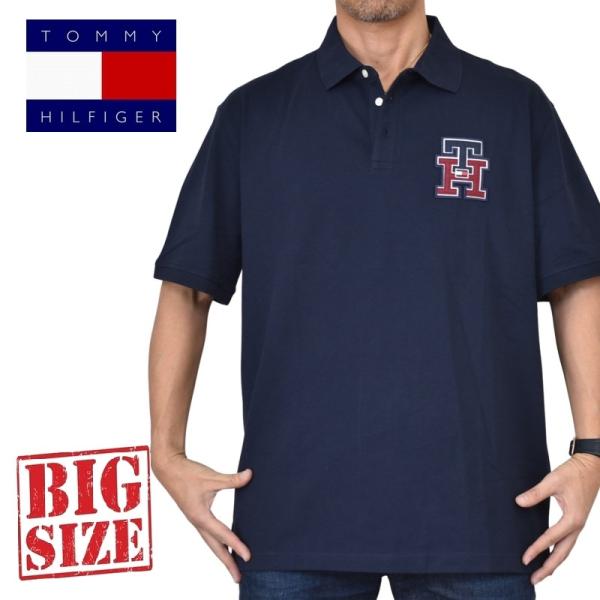 大きいサイズメンズ トミーヒルフィガー TOMMY HILFIGER 鹿の子 半袖 ポロシャツ バー...