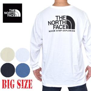ノースフェイス 大きいサイズ メンズ ロンT 長袖 Ｔシャツ バックプリント USAモデルTHROWBACK 白 ホワイト THE NORTH FACE XL XXL｜BigSize DEF 大きいサイズメンズ
