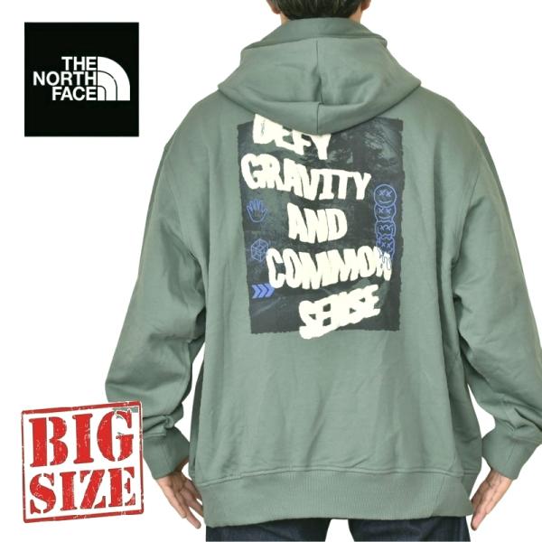 大きいサイズ メンズ ノースフェイス プルオーバー パーカー スウェット フーディー ジップポケット...