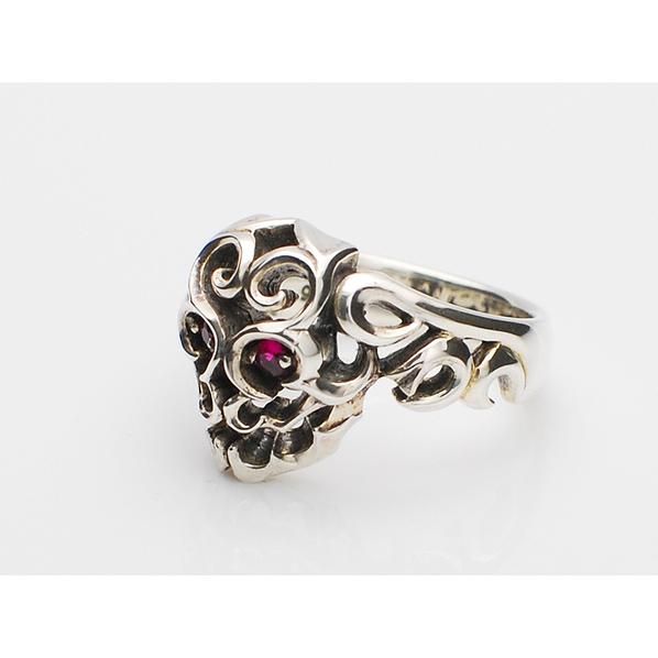【受注生産/送料無料】GARDEL（ガーデル）RUFEN SKULL RING/Ruby GDR-0...