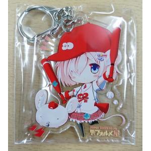 アクリルキーホルダー　デフォたん（ユニフォーム赤）｜deform-shop