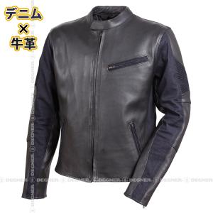 ​【メンテ済M】DEGNER　レザーデニムコンビジャケット 18WJ-12 メンテ済M】DEGNERレザーデニムコンビジャケット 18WJ-12