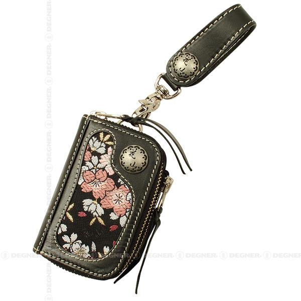 花山キーウォレット/KAZAN KEY WALLET（ブラック） [K-25K-京桜-BK]