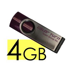 USBメモリ メモリー 4GB 回転式 TEAM チーム TG004GE902VX USBフラッシュメモリ 小さい おしゃれ