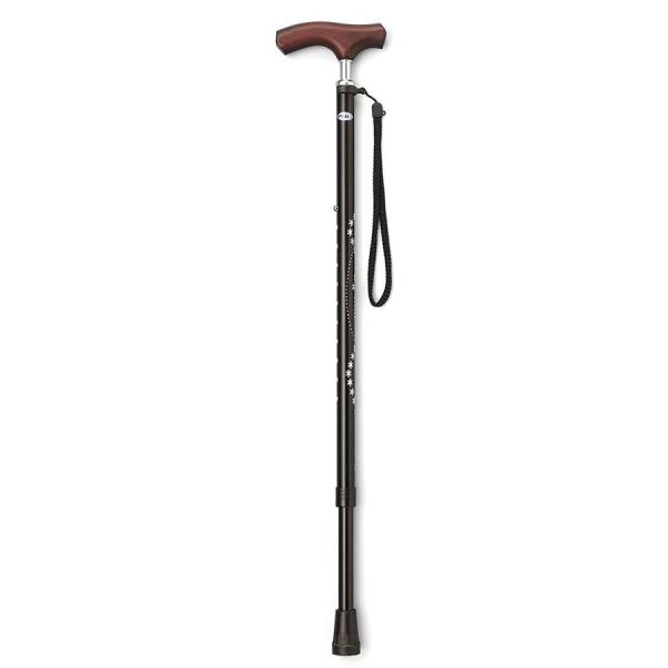 ミキ キララ・ケイン 星柄 黒(517304) (ステッキ 杖) ※メーカー(ウェルファン) 直送(...