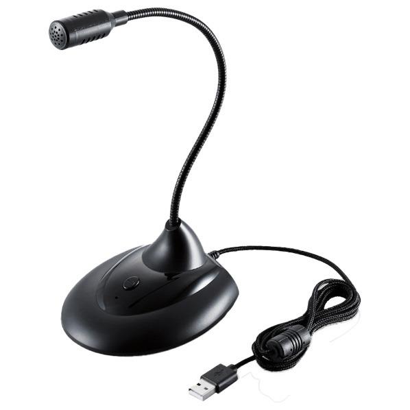 エレコム スタンド型有線マイク USB-A HS-MC07UBK ブラック HSMC07UBK (納...