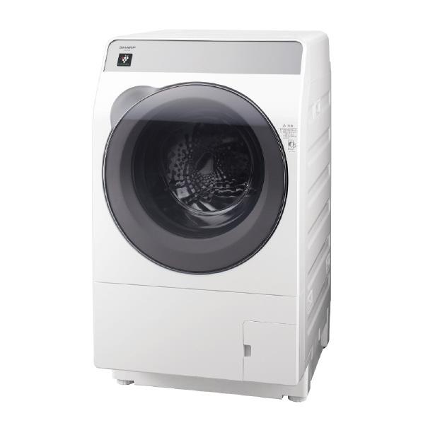 シャープ (右開き) 10．0kgドラム式洗濯乾燥機 クリスタルホワイト ESK10BWR ※エリア...