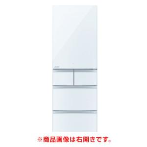 三菱 （左開き）455L 5ドア冷蔵庫 アプリ対応 BDシリーズ MR-BD46KL-W クリスタル...