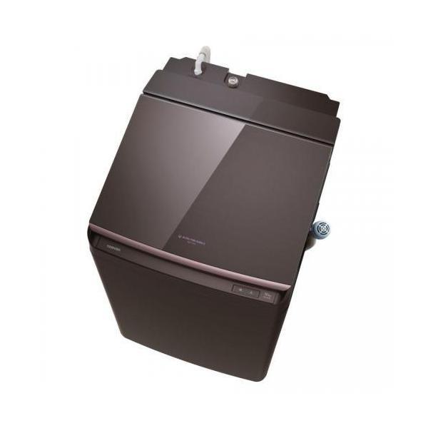 東芝 10.0kg洗濯乾燥機 ZABOON AW-10VP4(T) ボルドーブラウン AW10VP4...