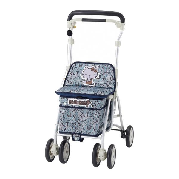シルバーカー ヘルスバッグ ライトミニＭ ハローキティ ペイズリーブルー ウェルファン(介護商品) ...