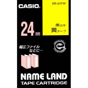 CASIO カシオ NAMELAND ネームランドテープ(スタンダードタイプ) 黄色テープ 黒文字 ...