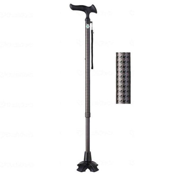 フジホーム かるがも オム4点DX 千鳥格子(ステッキ 杖) (386201) ※メーカー(ウェルフ...