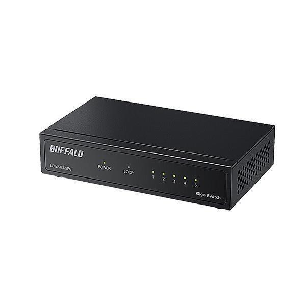 BUFFALO バッファロー Giga5ポート スイッチングハブ 電源外付け 金属筐体 マグネット付...