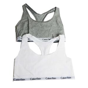 カルバンクライン ノンワイヤーブラ ホワイト系 Calvin Klein Women カルセル ブラレットノンワイヤー ２枚セット QP1114O WH/GY 送料無料｜dekoselecthion