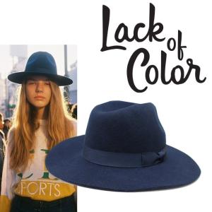 Lack of Color ラックオブカラー ウール中折れ帽 ネイビー