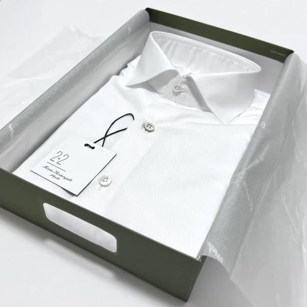 別注Maria Santangelo ( マリアサンタンジェロ ) シャツ ホワイト 襟コバステッチ...