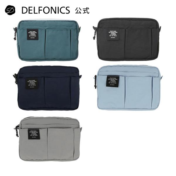 ポーチ A6サイズ収納可能 10ポケット バッグインバッグ 小物入れ キャリングケース ショルダーバ...