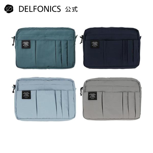 ポーチ A5サイズ収納可能 14ポケット バッグインバッグ 小物入れ キャリングケース ショルダーバ...