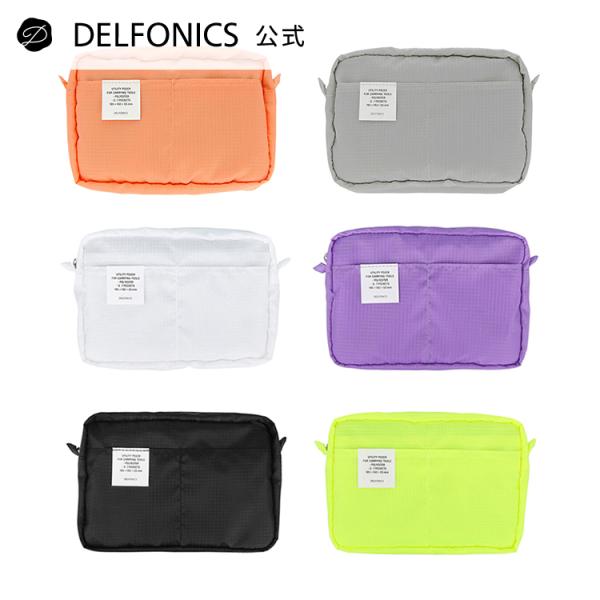 ポーチ A6サイズ収納可能 7ポケット バッグインバッグ 軽量 小物入れ キャリングケース ショルダ...