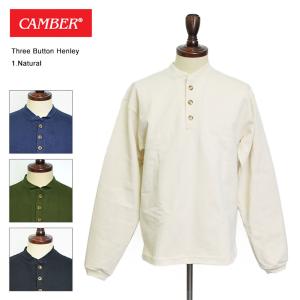 キャンバー 964 CAMBER THREE BUTTON HENLEY メンズ ヘンリーネック 長袖Tシャツ 長袖 ジャージーTシャツ 肉厚 ロンT 長袖Tシャツ ロングスリーブ 春 秋冬｜delicious-y