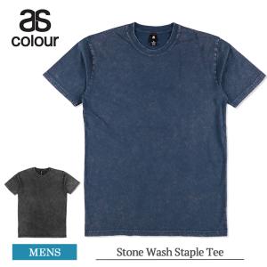 エーエスカラー AS COLOUR 5040 Stone Wash Staple Tee メンズ Tシャツ 半袖 半袖Tシャツ ブランド シンプル クルーネック 無地 夏｜delicious-y