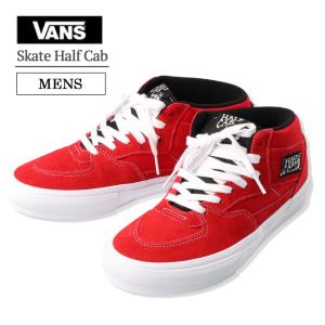 VANS バンズ ヴァンズ VN0A5FCDY52 MENS SKATE HALF CAB SHOES RED/WHITE スケート ハーフキャブ ユニセックス スニーカー 靴 シューズスエード