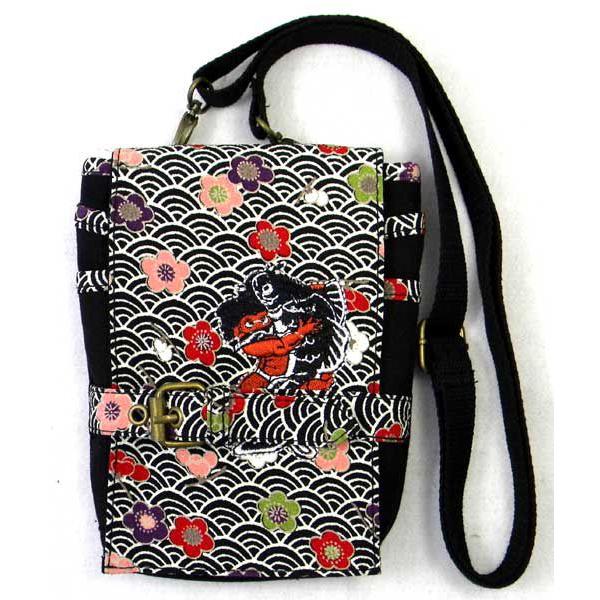 和柄 3Way チョーク ショルダーバッグ 青海波梅金太郎柄