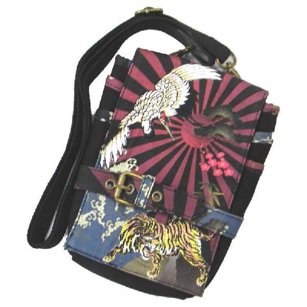和柄 3Way チョーク ショルダーバッグ 鶴虎柄