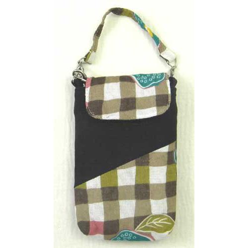 和柄 2Way デジカメ ケース 格子・椿柄