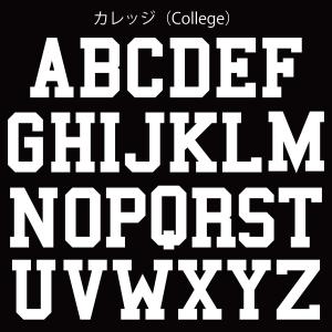 DTF　ゼッケン転写シート アルファベット（7cm） ホワイト（白）　ブラック（黒） ユニフォーム ビブス 名前 アイロン接着 10枚までネコポス発送