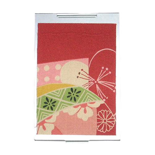 和柄 コンパクト 手鏡 ステンレス製 梅×鞠