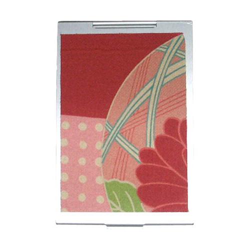 和柄 コンパクト 手鏡 ステンレス製 菊×鞠