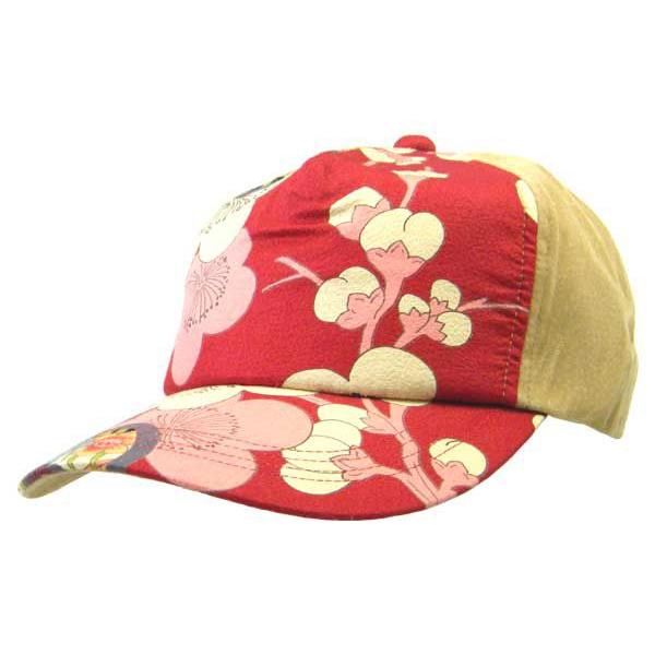 和柄 ビッグポリスウェード キャップ 花柄 和柄帽子