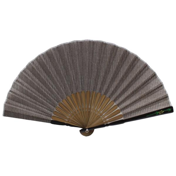 ネコポス可(2本まで)  和柄 扇子 親骨プリント 亀柄 （約23cm） メンズ