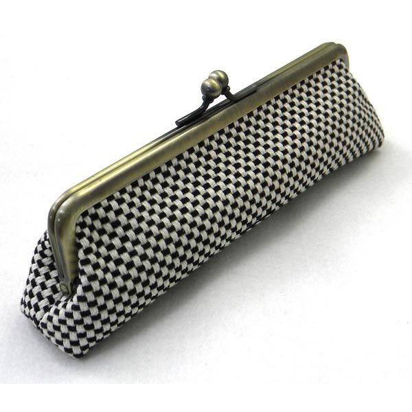 ギフト 贈り物 和風 一重刺し子 ペンケース（がま口） 約19×5×4cm