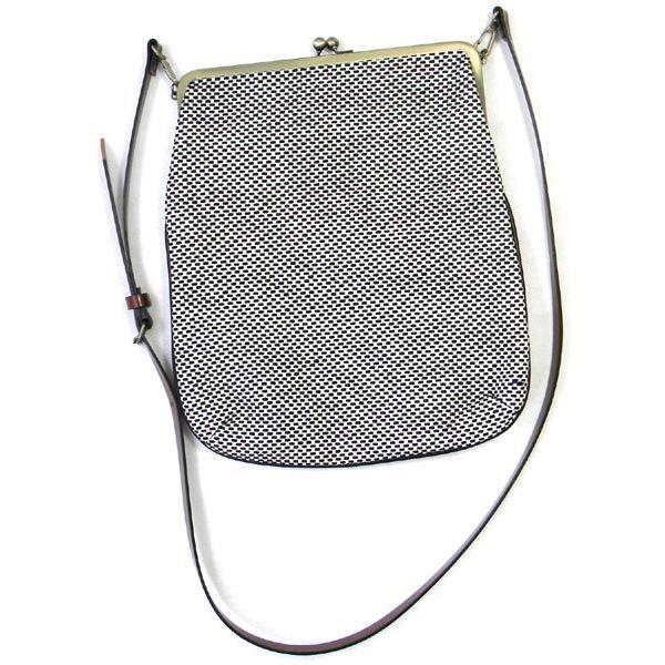 和風 一重刺し子 がま口ショルダーバッグ