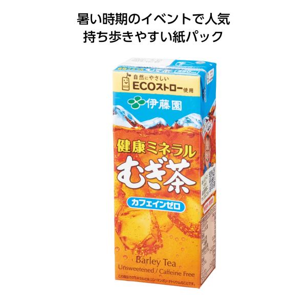 イベント 景品 粗品 伊藤園紙パック250ml　むぎ茶 72個(24入×3カートン)