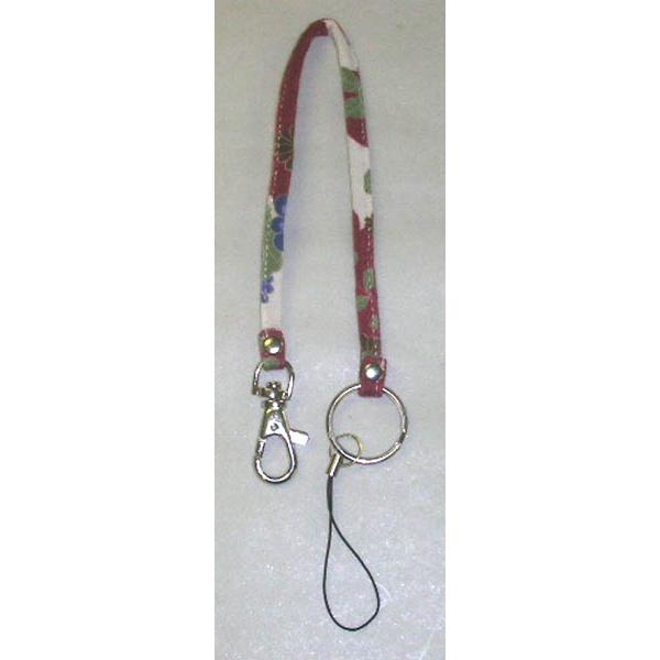 ネコポス可(2個まで)  和柄 携帯 ストラップ ホワイト