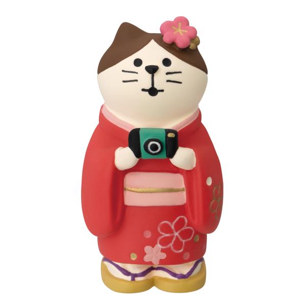 デコレ コンコンブル 2025年新作 お正月 晴れ着カメラ猫 福蛇 干支 巳 へび DECOLE c...