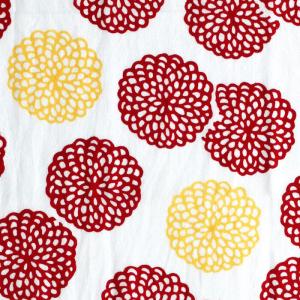 日本手ぬぐい 和柄 おしゃれ 菊 赤 花 北欧 かわいい IKS COLLECTION 本格注染 手拭い てぬぐい 秋夏 和雑貨 和柄 